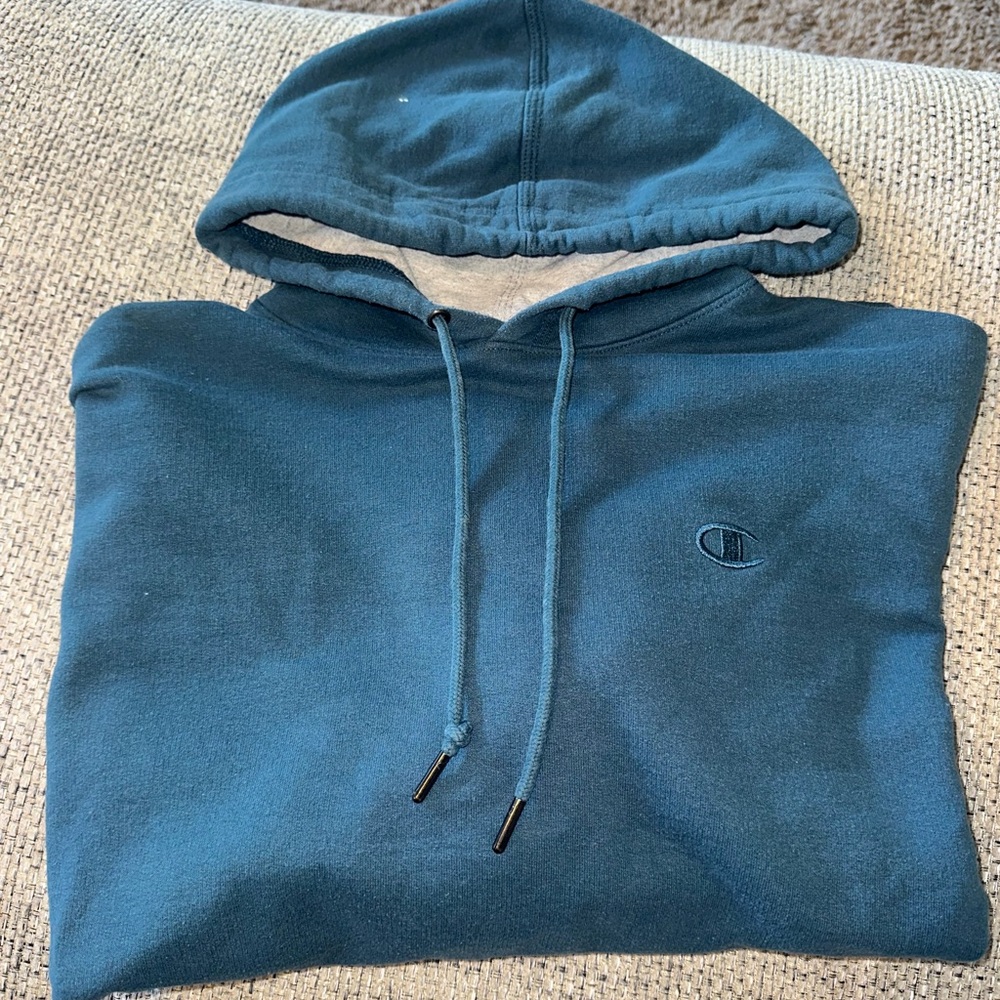 Champion Blue Sweatshirt Pullover Hoodie